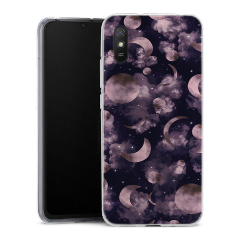 Coque Xiaomi Redmi 9A Magic Moons | Housse silicone, antichocs, protection optimale - Motif floral
