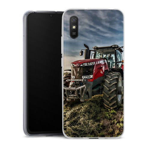 Coque Xiaomi Redmi 9A Massey Fergusson Tractor | Housse silicone, antichocs, protection optimale - Motif floral
