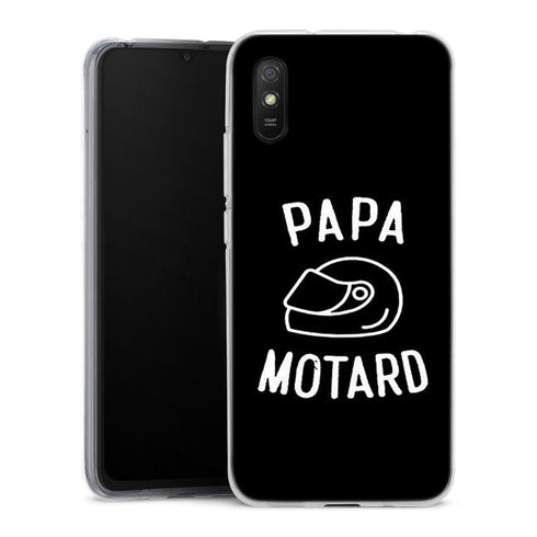 Coque Xiaomi Redmi 9A Papa Motard Passion