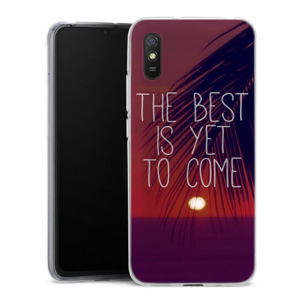 Coque Xiaomi Redmi 9A The best is yet to Come | Housse silicone, antichocs, protection optimale - Motif floral