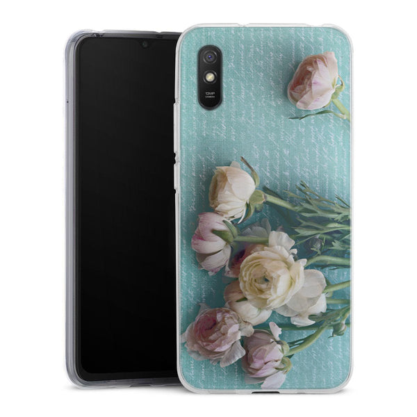 Coque Xiaomi Redmi 9A XOXO | Housse Antichoc Silicone Souple, Ultra Fine, Protection intégrale, Motif Floral