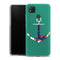 Coque Xiaomi Redmi 9C ancre florale turquoise | Housse silicone, antichocs, protection optimale - Motif floral