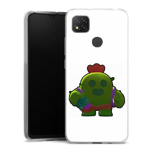 Coque pour Xiaomi Redmi 9C Brawl Stars Spike Cactus | Housse silicone, Protection optimale - Motif Jeux video Gaming