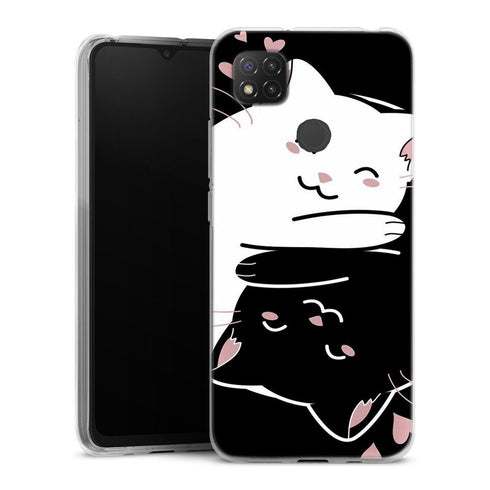 Coque Xiaomi Redmi 9C Chats Kawaii Yin et Yang