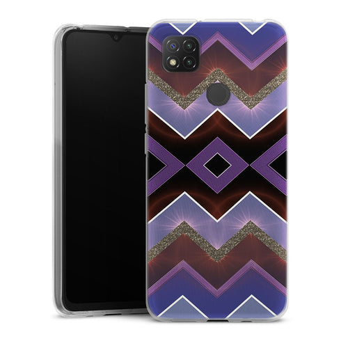 Coque pour Xiaomi Redmi 9C Chevrons Azteque Violet