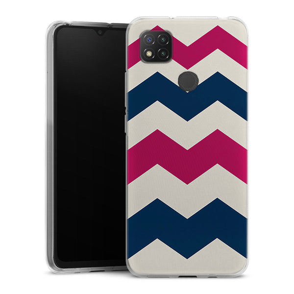 Coque pour Xiaomi Redmi 9C Zig Zag Rose