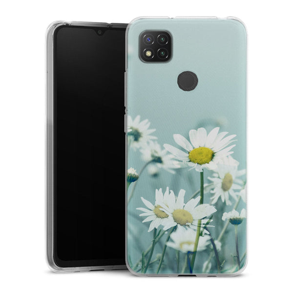 Coque Xiaomi Redmi 9C Dansing Daisies | Housse silicone, antichocs, protection optimale - Motif floral Paquerettes