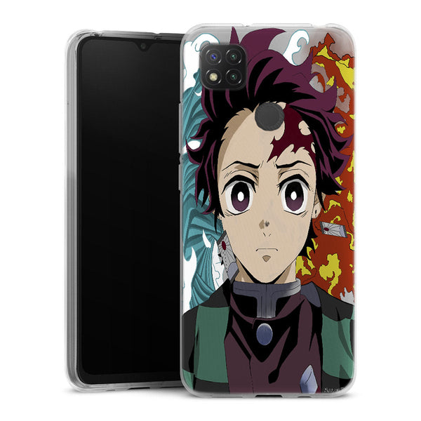 coque Xiaomi Redmi 9C Demon Slayer Tanjiro Cardigan Fire