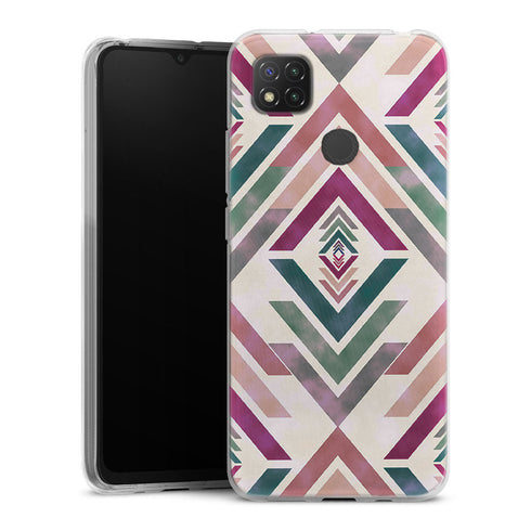 Coque pour Xiaomi Redmi 9C Fancy Diams azteque Rose