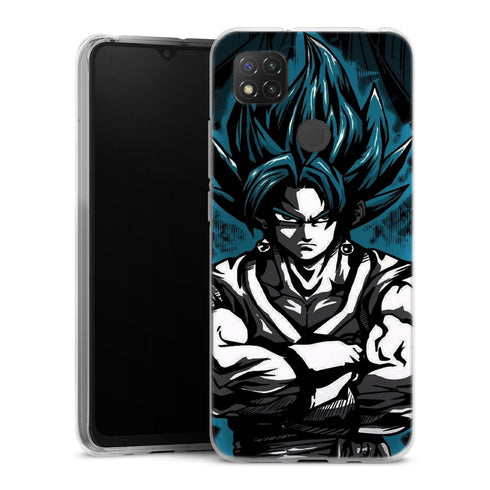 coque Xiaomi Redmi 9C Dragon Ball Super Goku SSJ God