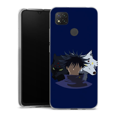 coque Xiaomi Redmi 9C Jujutsu Kaisen Megumi Fushiguro Divine Dogs minimalist