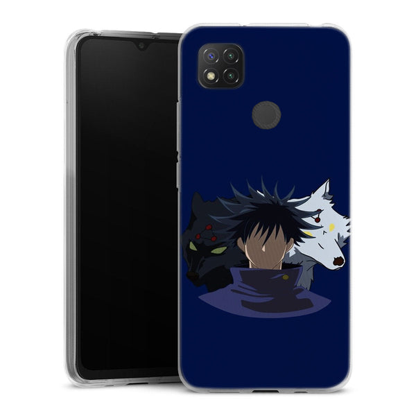 coque Xiaomi Redmi 9C Jujutsu Kaisen Megumi Fushiguro Divine Dogs minimalist