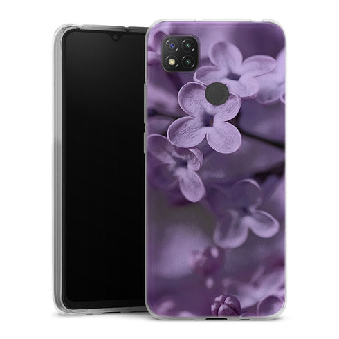 Coque Xiaomi Redmi 9C Lilas | Housse silicone, antichocs, protection optimale - Motif floral violet