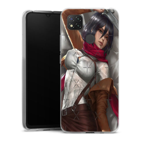 coque Xiaomi Redmi 9C Mikasa Attack on Titan filles sexy beau cul