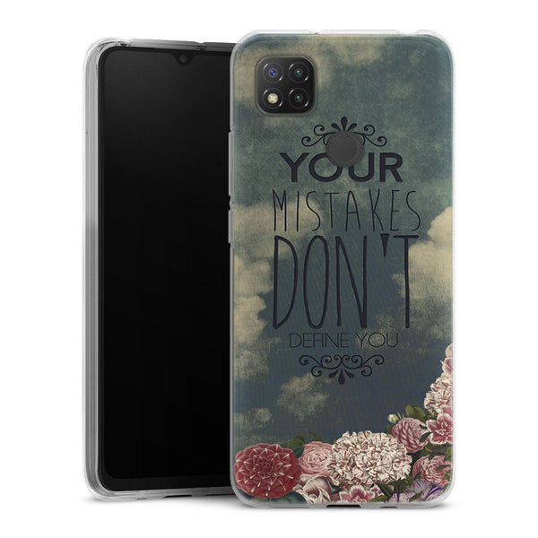 Coque Xiaomi Redmi 9C Mistakes | Housse silicone, antichocs, protection optimale - Motif floral