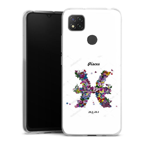 Coque Xiaomi Redmi 9C Motif Floral Poisson | Housse silicone, antichocs, protection optimale - Motif floral