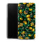 Coque Xiaomi Redmi 9C Orange sur Fond Noir | Housse silicone, antichocs, protection optimale - Motif floral