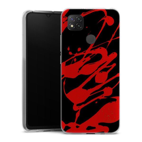 Coque pour Xiaomi Redmi 9C Paint Slpash Rouge