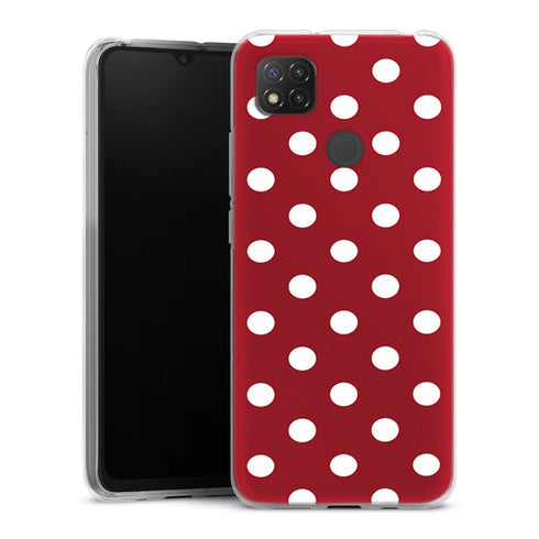 Coque pour Xiaomi Redmi 9C Rouge à Pois
