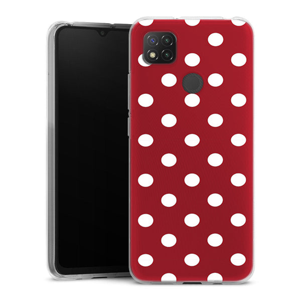 Coque pour Xiaomi Redmi 9C Rouge à Pois