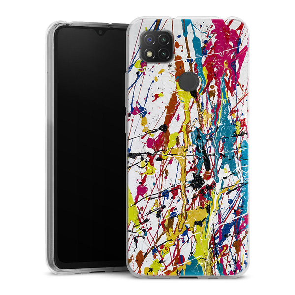 Coque pour Xiaomi Redmi 9C Splash Paint Arc en ciel