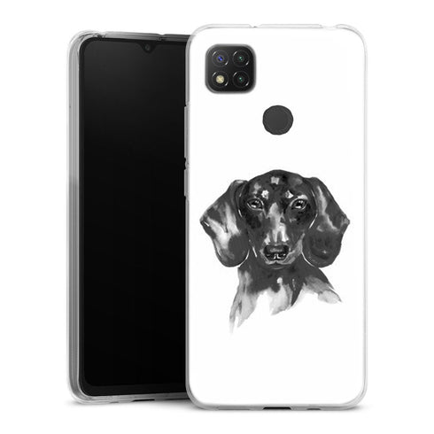 Coque Xiaomi Redmi 9C Teckel Black and White