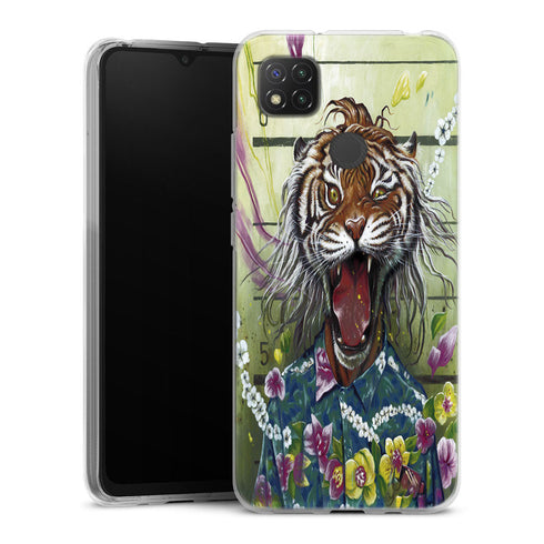 Coque Xiaomi Redmi 9C Tiger Flowers