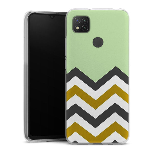 Coque Xiaomi Redmi 9C originale Zig Zag Menthe