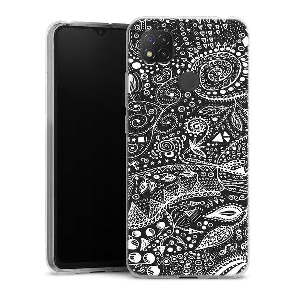Coque pour Xiaomi Redmi 9C Aztec bw handmade