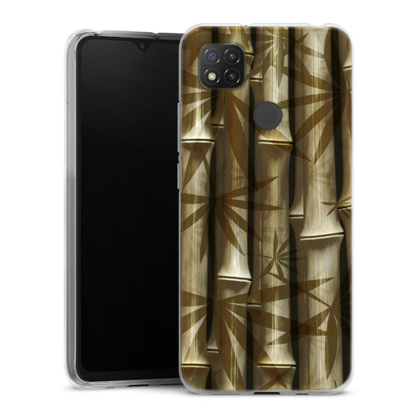 Coque Xiaomi Redmi 9C Bamboo Art | Housse silicone, antichocs, protection optimale - Motif floral Bois
