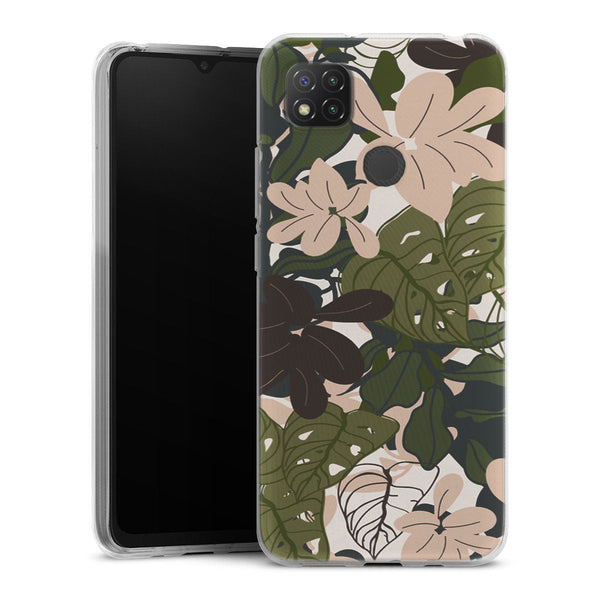Coque Xiaomi Redmi 9C Bohemian Tropical Foliage | Housse silicone, antichocs, protection optimale - Motif floral