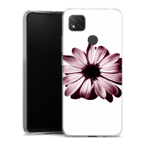 Coque Xiaomi Redmi 9C Daisy Burgundi | Housse silicone, antichocs, protection optimale - Motif floral Jaune