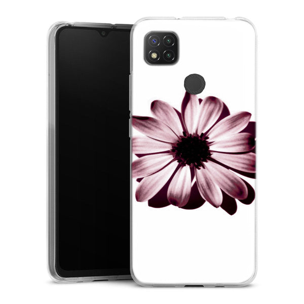 Coque Xiaomi Redmi 9C Daisy Burgundi | Housse silicone, antichocs, protection optimale - Motif floral Jaune