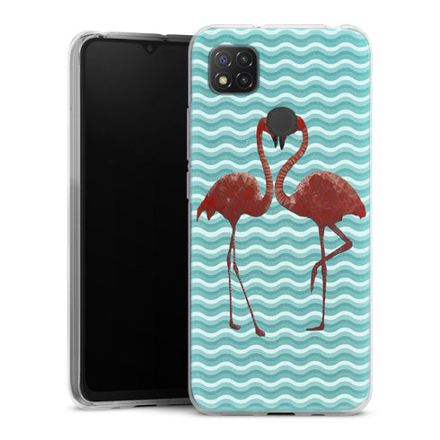 Coque pour Xiaomi Redmi 9C Flamingo love