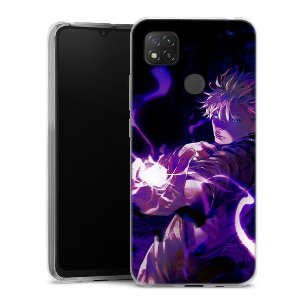 coque Xiaomi Redmi 9C Gojo Satoru fond noir