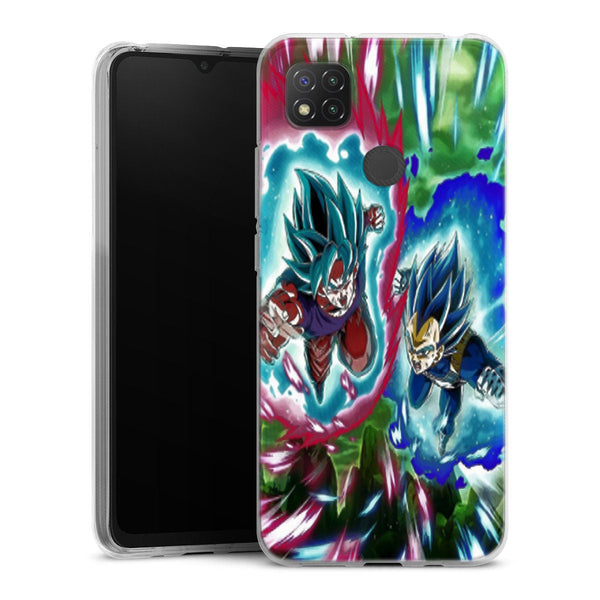 coque Xiaomi Redmi 9C Goku blue Kaioken