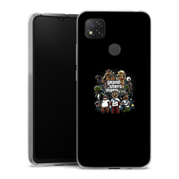 Coque Xiaomi Redmi 9C Grand Theft Mario | Housse silicone, Protection optimale - Motif Jeux video Gaming