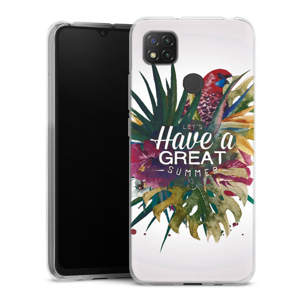 Coque Xiaomi Redmi 9C Great Summer | Housse silicone, antichocs, protection optimale - Motif floral