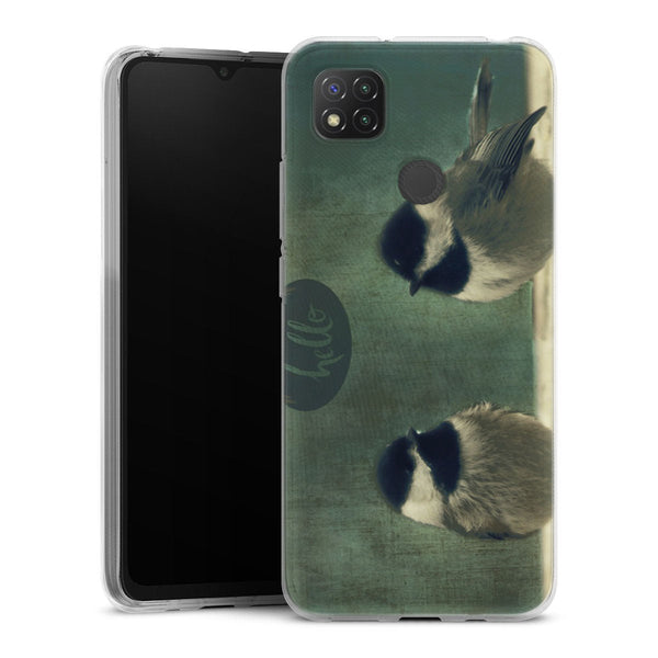 Coque Xiaomi Redmi 9C Hello Birds | Housse silicone, antichocs, protection optimale - Motif floral Oiseaux