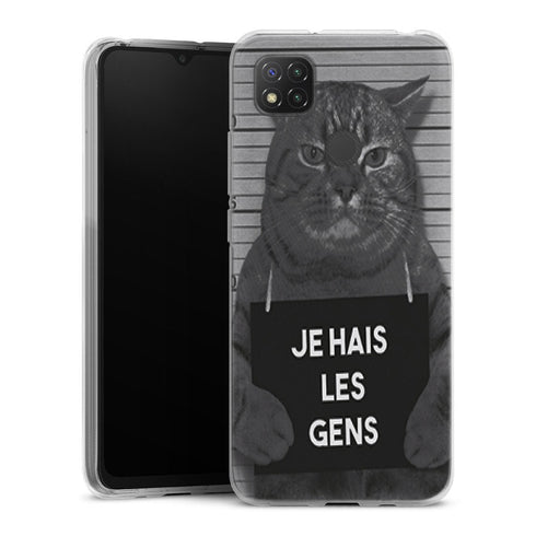 Coque Xiaomi Redmi 9C I hate People Jail Cat