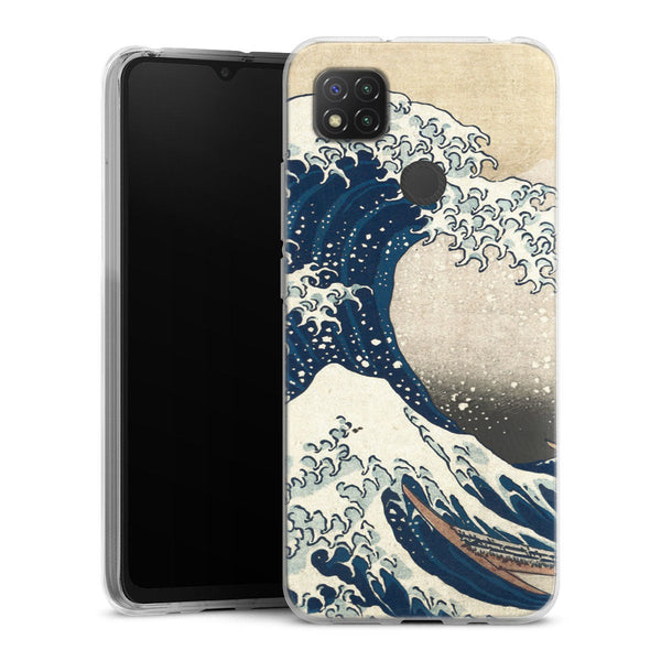 Coque Xiaomi Redmi 9C Kanagawa Wave | Housse silicone, antichocs, protection optimale - Motif floral
