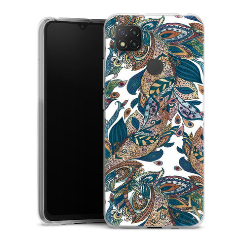 Coque Xiaomi Redmi 9C Leaf | Housse silicone, antichocs, protection optimale - Motif floral Feuille