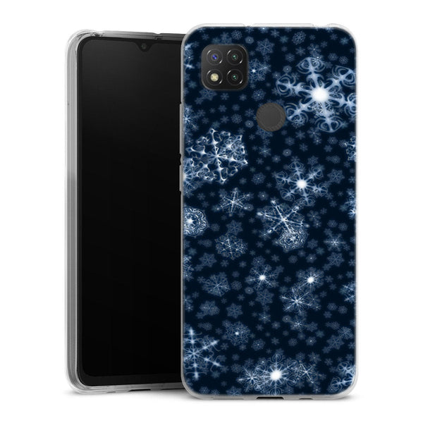Coque Xiaomi Redmi 9C Let it Snow | Housse silicone, antichocs, protection optimale - Motif floral Neige