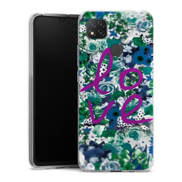 Coque Xiaomi Redmi 9C Love Floral | Housse silicone, antichocs, protection optimale - Motif floral