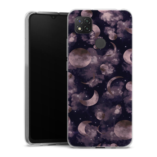 Coque Xiaomi Redmi 9C Magic Moons | Housse silicone, antichocs, protection optimale - Motif floral