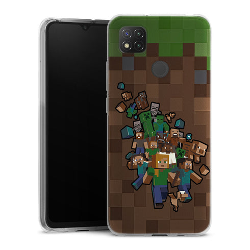 Coque Xiaomi Redmi 9C Minecraft creeper forest | Housse silicone, Protection optimale - Motif Jeux video Gaming