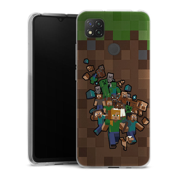 Coque Xiaomi Redmi 9C Minecraft creeper forest | Housse silicone, Protection optimale - Motif Jeux video Gaming