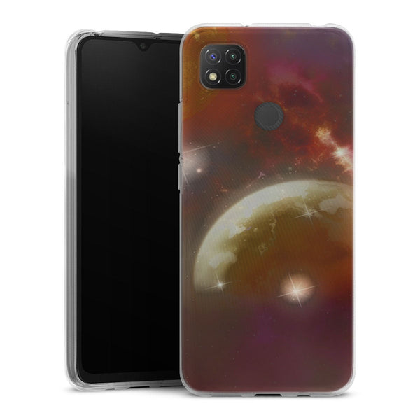 Coque Xiaomi Redmi 9C New Solar System | Housse silicone, antichocs, protection optimale - Motif floral