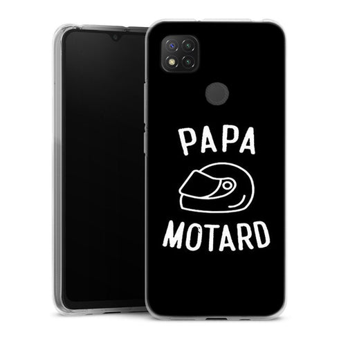 Coque Xiaomi Redmi 9C Papa Motard Passion