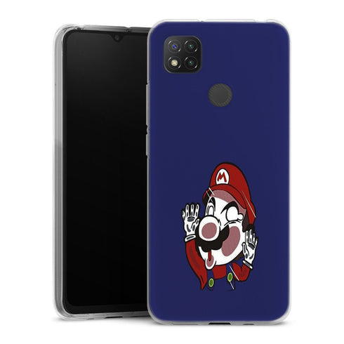 Coque Xiaomi Redmi 9C Plumber stuck between the glass | Housse silicone, Protection optimale - Motif Jeux video Gaming